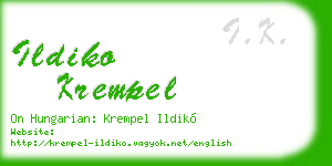 ildiko krempel business card